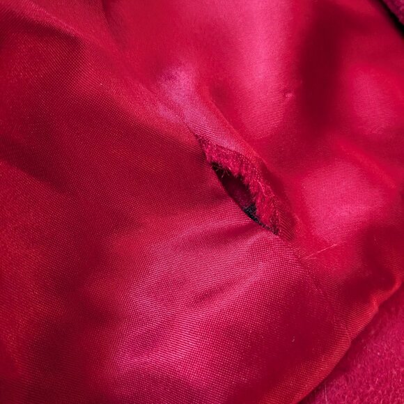 L.L. Bean Vintage Wool & Cashmere Coat Bright Red Size 12 Petite - Picture 8 of 8